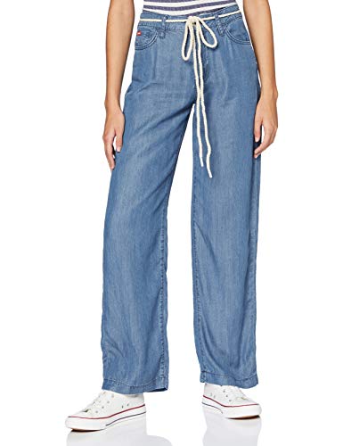 Lee Cooper Damen Wide Leg Pant Lässige Hose, Blau, W29 von Lee Cooper