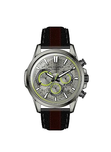 Lee Cooper Herren Analog Quarz Uhr mit Leder Armband LC07493.061 von Lee Cooper