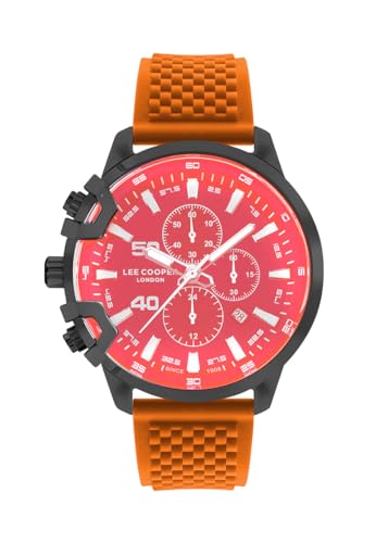 Lee Cooper Herren Multi Funktion Silber Zifferblatt Uhr - LC07470.651, Silber, Gurt von Lee Cooper