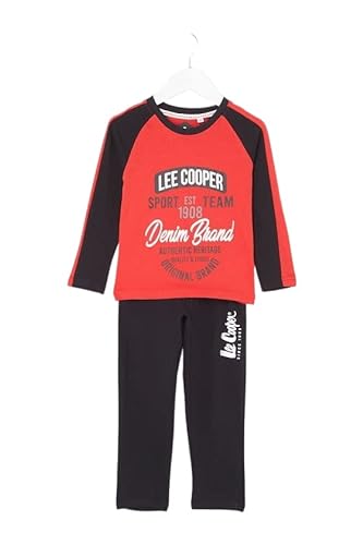 Lee Cooper Jungen GLC19025 PYJ Rouge Pyjamaset, 4 ans von Lee Cooper