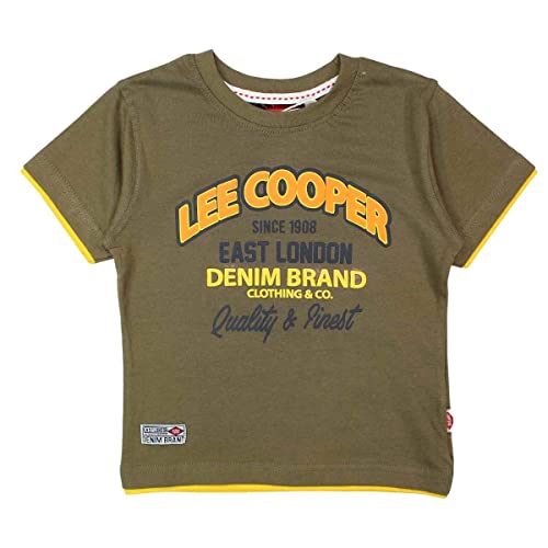 Lee Cooper Jungen Glc0104 TMC S2 T-Shirt, grün, 8 Jahre von Lee Cooper