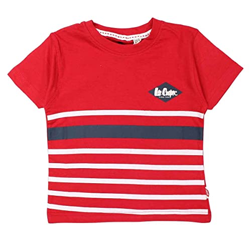 Lee Cooper Jungen Glc0107 TMC S1 T-Shirt, rot, 10 Jahre von Lee Cooper