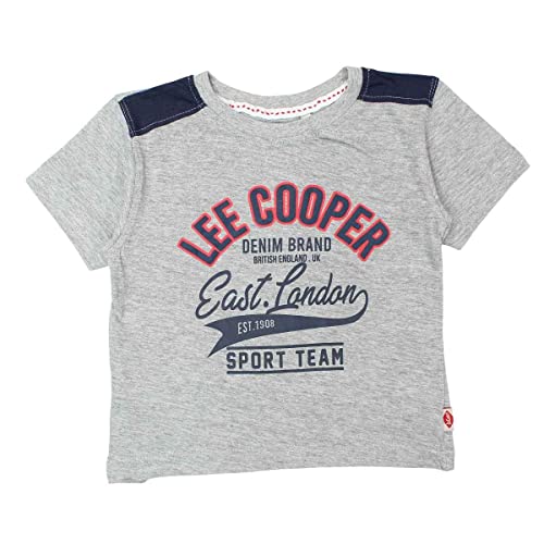 Lee Cooper Jungen Glc0125 TMC S1 T-Shirt, grau, 12 Jahre von Lee Cooper