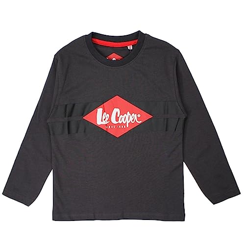 Lee Cooper Jungen Glc1076 Ts S2 T-Shirt, Grau, 14 Jahre von Lee Cooper