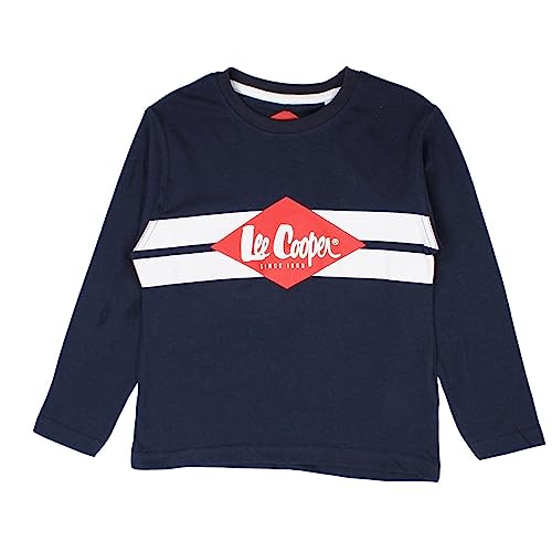 Lee Cooper Jungen Glc1076 Ts S3 T-Shirt, Marine, 10 Jahre von Lee Cooper