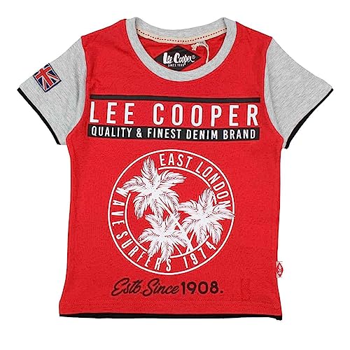 Lee Cooper Jungen Glc1106 TMC S1 T-Shirt, Rot, 12 Jahre von Lee Cooper