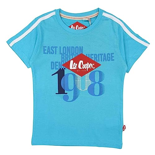 Lee Cooper Jungen Glc1115 TMC S2 T-Shirt, Blau, 10 Jahre von Lee Cooper