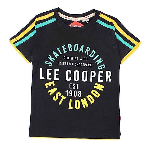 Lee Cooper Jungen Glc1116 TMC S1 T-Shirt, Schwarz, 12 Jahre von Lee Cooper