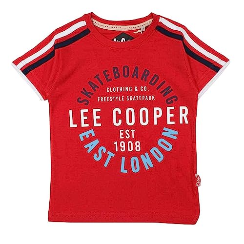 Lee Cooper Jungen Glc1116 TMC S2 T-Shirt, Rot, 10 Jahre von Lee Cooper
