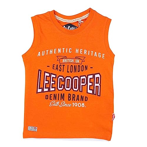 Lee Cooper Jungen Glc1142 Von S2 T-Shirt, Orange, 14 Jahre von Lee Cooper