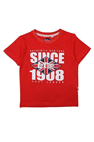 Lee Cooper Jungen Glc80030 TMC S1 T-Shirt, rot, 12 Jahre von Lee Cooper