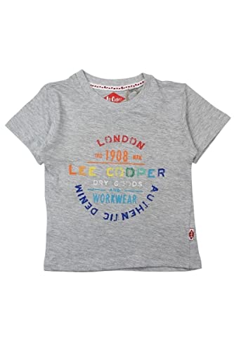 Lee Cooper Jungen LC11677 TMC S4 T-Shirt, grau, 12 Jahre von Lee Cooper