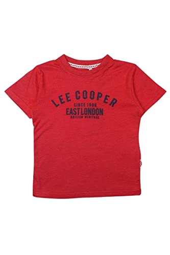 Lee Cooper Jungen LCFS8 TMC S4 T-Shirt, rot, 12 Jahre von Lee Cooper