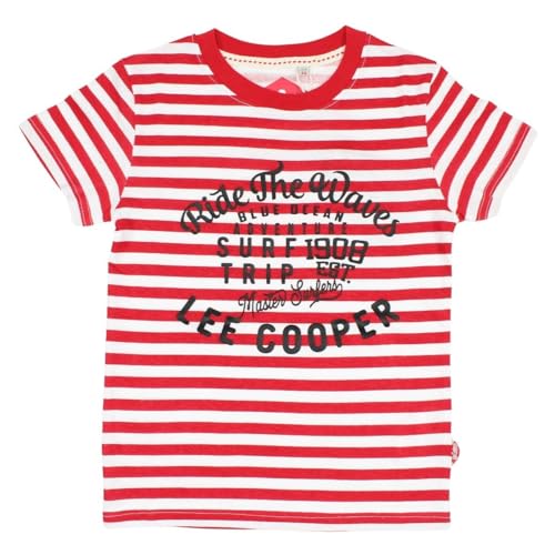 Lee Cooper Jungen Maglietta Ragazzo Kurzarm Shirt, Rouge, von Lee Cooper