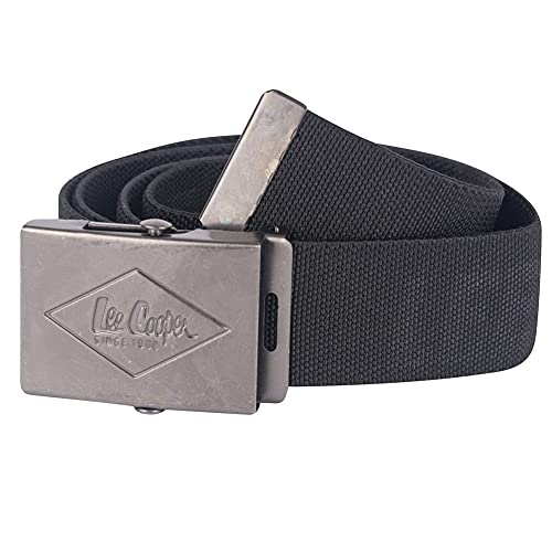 Lee Cooper LCBELT613 Herren Canvas Webbing Arbeit Sicherheit Hose Gürtel, schwarz, Einheitsgröße von Lee Cooper