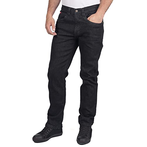 Lee Cooper LCPNT219 Herren-Jeans aus Stretch-Denim in Workwear-Waschung mit 5 Taschen, Schwarz, 34W / 29L von Lee Cooper