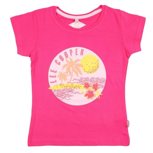 Lee Cooper Mädchen Maglietta Ragazza Kurzarm Shirt, Fushia, von Lee Cooper