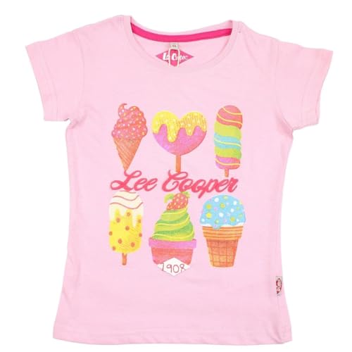 Lee Cooper Mädchen Maglietta Ragazza Kurzarm Shirt, Rose, von Lee Cooper