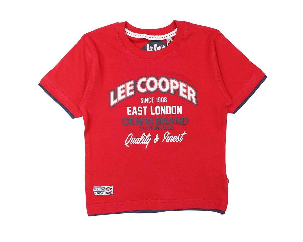 Lee Cooper Print-Shirt Lee Cooper Kinder Jungen T-Shirt Kurzarm Shirt Gr. 104 bis 164, 100% baumwolle von Lee Cooper