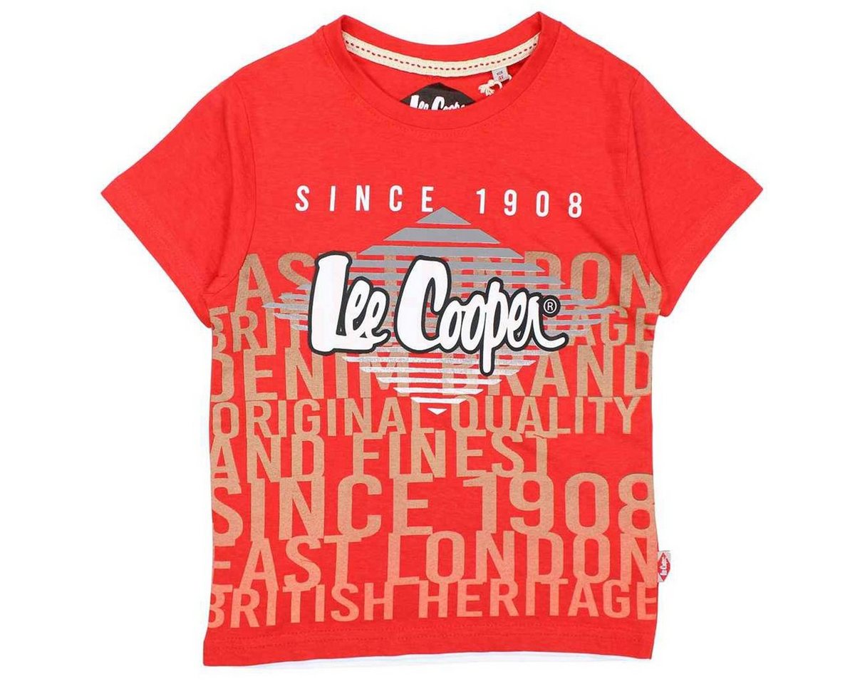 Lee Cooper Print-Shirt Lee Cooper Kinder Jungen T-Shirt Kurzarm Shirt Gr. 104 bis 164, Baumwolle von Lee Cooper