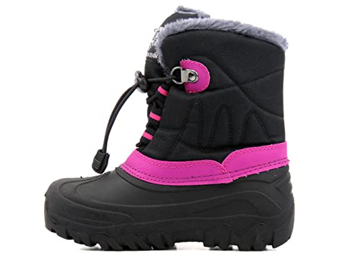 Lee Cooper Schneeschuhe für Kinder Kinderschneestiefel, Kinder-Winterstiefel | Warm, Rutschfeste Sohle, mit Regulation, Rosa-schwarz, 29 von Lee Cooper