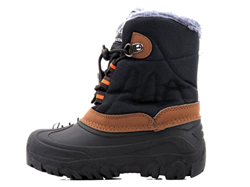 Lee Cooper Schneeschuhe für Kinder Kinderschneestiefel, Kinder-Winterstiefel | Warm, Rutschfeste Sohle, mit Regulation, Kamelschwarz, 30 von Lee Cooper