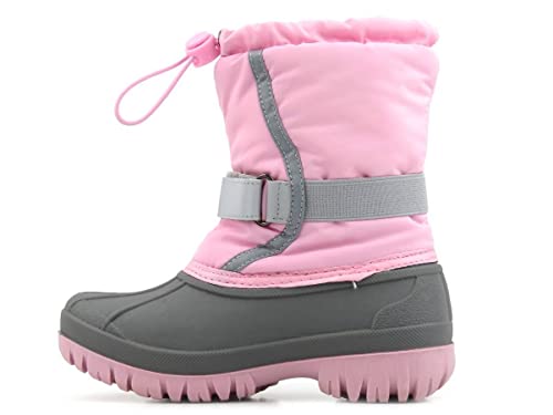 Lee Cooper Schneeschuhe für Kinder | Lee Cooper Kinderschneestiefel, Kinder-Winterstiefel | Warm, Rutschfeste Sohle, mit Regulation, Rosa, 35 von Lee Cooper