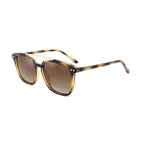 Lee Cooper Women square Polarised Sunglasses Gradient Brown Lens (LC1019C03) von Lee Cooper