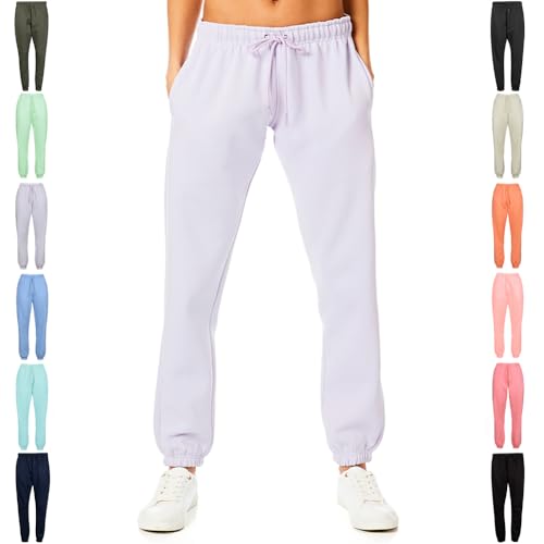 Light & Shade Damen Soft Touch Loungewear Jogginghose Jogger, Lavendel, XS von Light & Shade