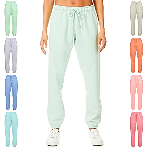 Light & Shade Damen Soft Touch Loungewear Jogginghose Jogger, Nebelhafte Jade, L von Light & Shade