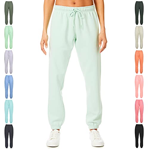 Light & Shade Damen Soft Touch Loungewear Jogginghose Jogger, Nebelhafte Jade, S von Light & Shade