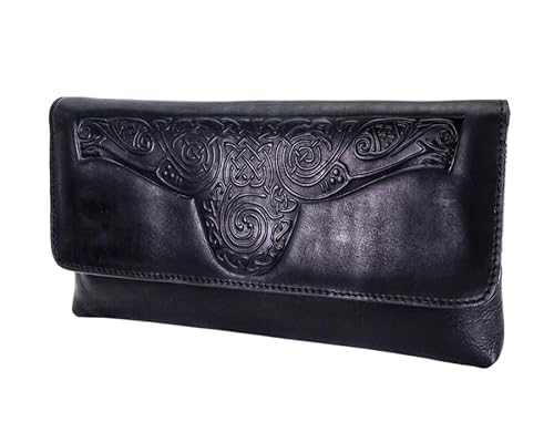 Lee River Goods Co Irish Roisin Damen Geldbörse Schwarz Celtic Clutch für Frauen, Schwarz von Lee River Goods Co