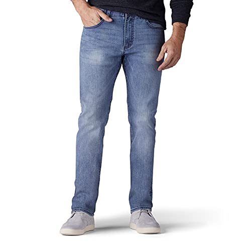 Lee Herren Modern Series Extreme Motion Slim Straight Leg Jeans, Theo, 40W / 30L von Lee