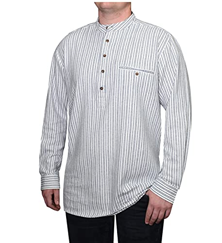 Lee Valley – Echtes irisches Baumwoll-Flanellhemd für Herren - Weiß - 3X-Groß von Lee Valley, Ireland