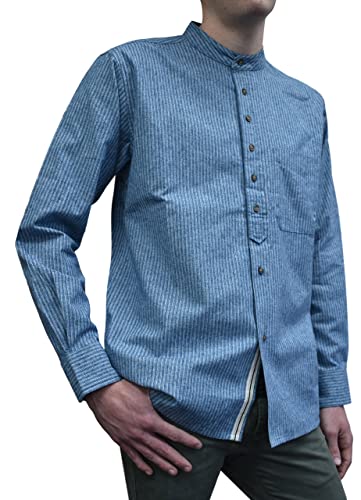 Lee Valley Grandfathershirt blau | M von Lee Valley