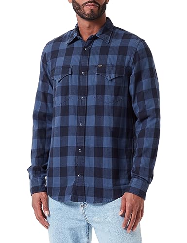 Lee Herren Clean Western Shirt, Deep_Waters, 3XL von Lee