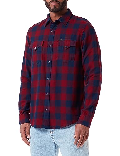 Lee Herren Clean Western Shirt, Port, M von Lee