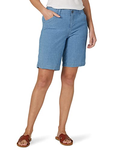 LEE Damen Regular Fit Chino Bermuda Shorts, Medium Chambray, 36 von Lee