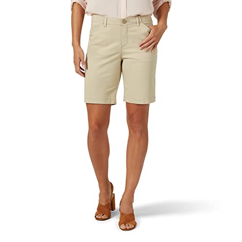 LEE Damen Regular Fit Chino Bermuda Shorts, Safari, 34 von Lee