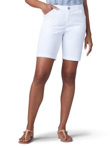 LEE Damen Regular Fit Chino Bermuda Shorts, weiß, 34 von Lee