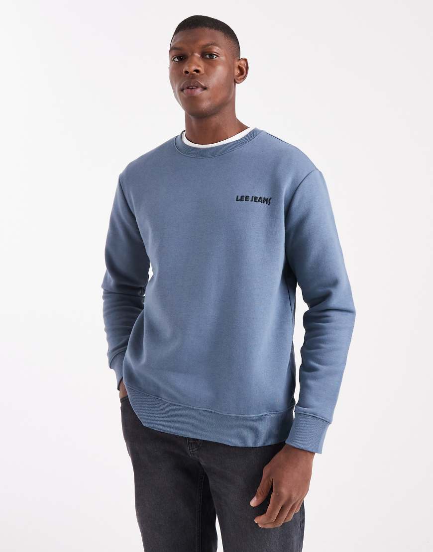LEE - Sweatshirt in blauer Waschung mit regulärer Passform LEE - Sweatshirt in blauer Waschung mit regulärer Passform von Lee