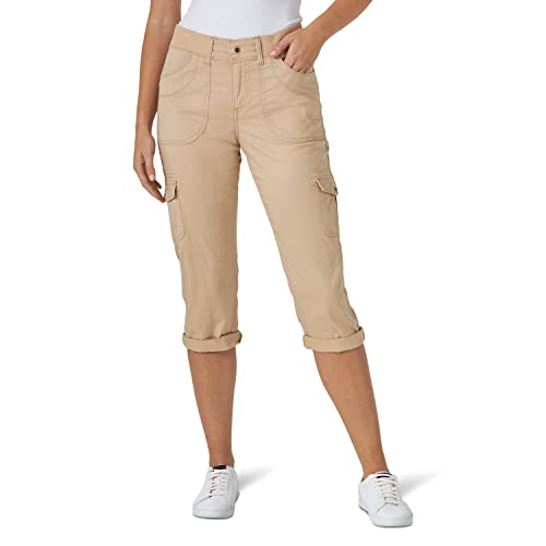 Lee Austyn Cargo-Caprihose für Damen, lockere Passform, mit Strickbund - Beige - 36 von Lee