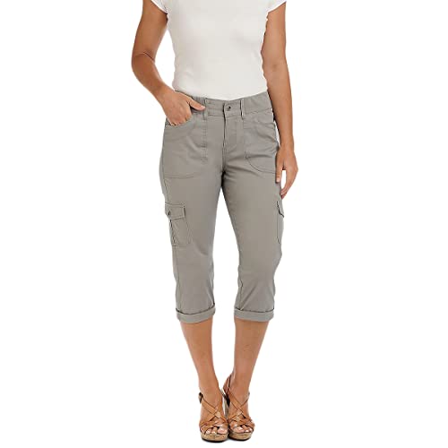 Lee Austyn Cargo-Caprihose für Damen, lockere Passform, mit Strickbund - Grau - 38 von Lee