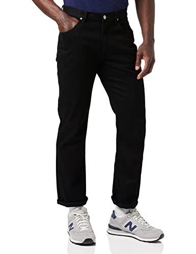 Lee Brooklyn Straight Herren Jeans, Clean Black, 48W / 32L von Lee