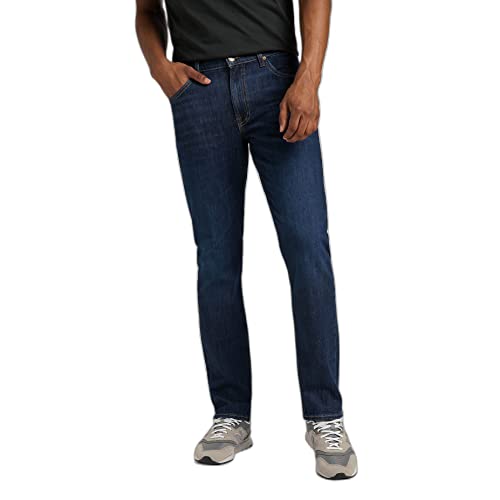 Lee Brooklyn Straight Herren Jeans, Deep Water, 33W / 30L von Lee