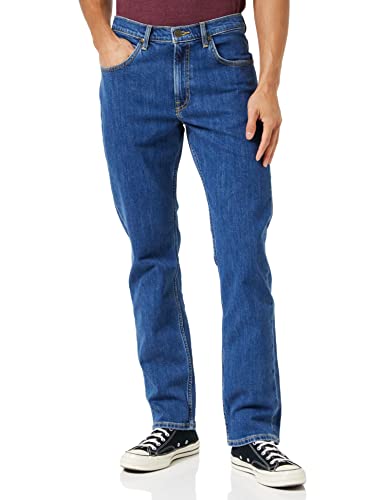 Lee Brooklyn Straight Herren Jeans, Mid Stonewash, 48W / 32L von Lee