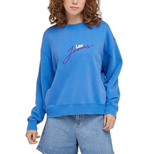 Lee Damen Acid Sweatshirt, Blau, S von Lee