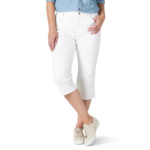 Lee Damen Caprihose mit lockerer Passform, Weiß, 44 von Lee