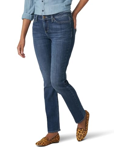 Lee Damen Classic Fit Monroe Straight Leg Jeans - Blau - 40 von Lee