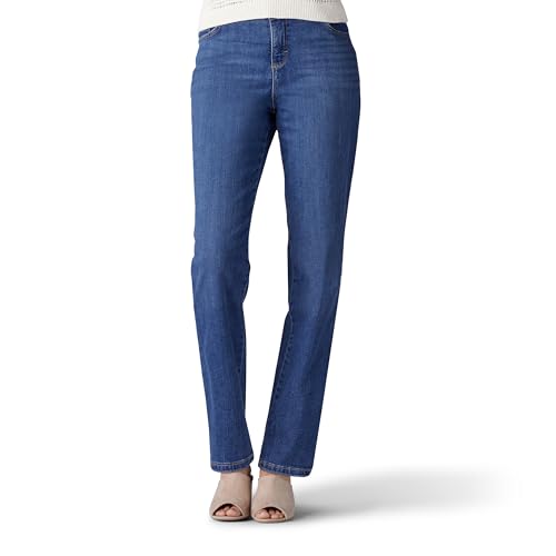 Lee Damen Classic Fit Monroe Straight Leg Jeans - Blau - 44 von Lee